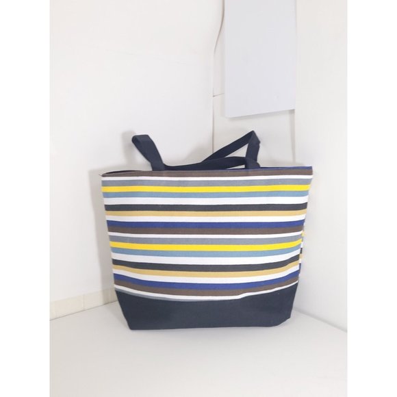 Women's  Handbag Shoulder BEACH striped bag multicolor shoppers  tote - Picture 9 of 16